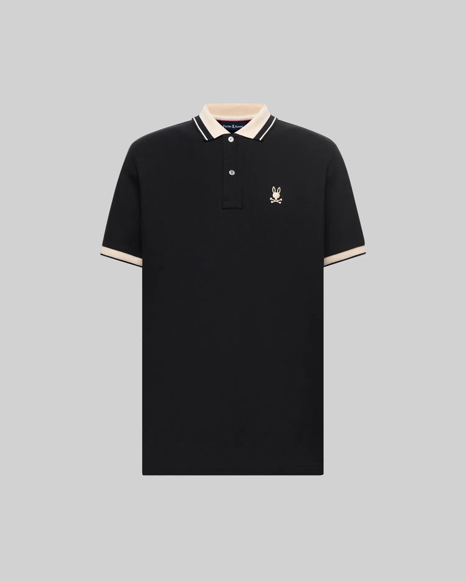 MENS BIG AND TALL INDIGO TEXTURED COLLAR PIQUE POLO - BT0100016 - Image 2