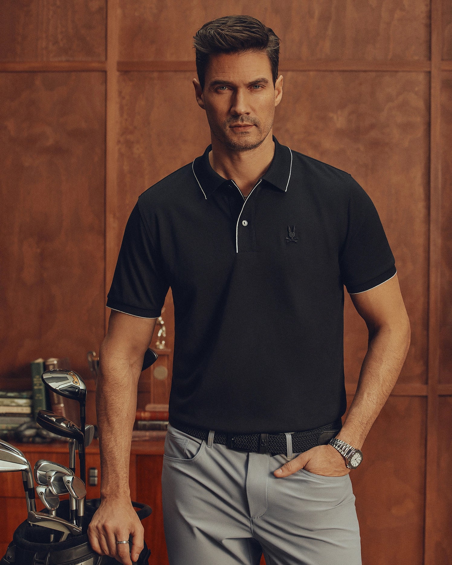 MENS BRYCE PERFORMANCE PIQUE POLO SHIRT - B6K486F200 - Image 2