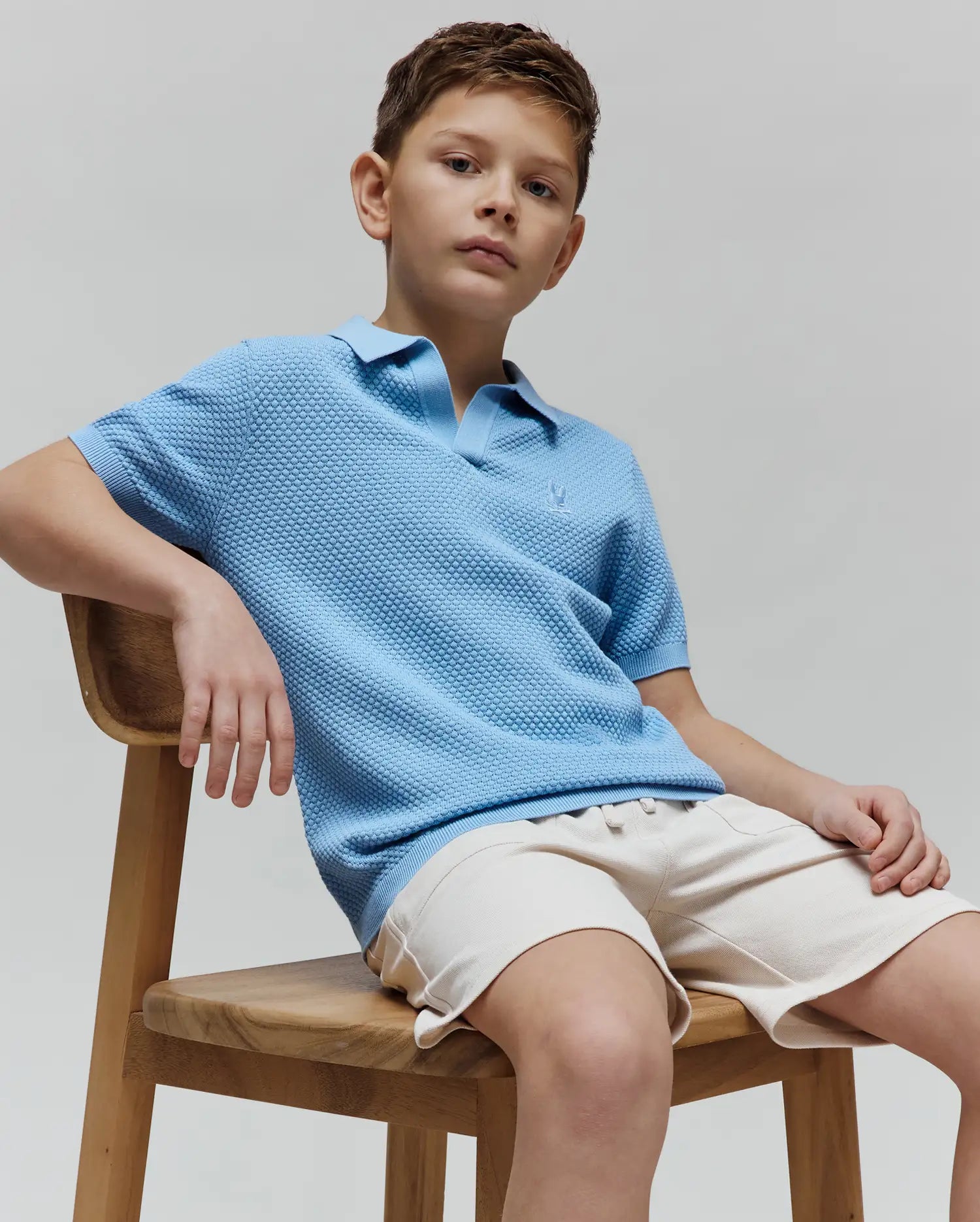 KIDS DEVON BUBBLE STITCH KNIT POLO - KT0100093 - Image 3