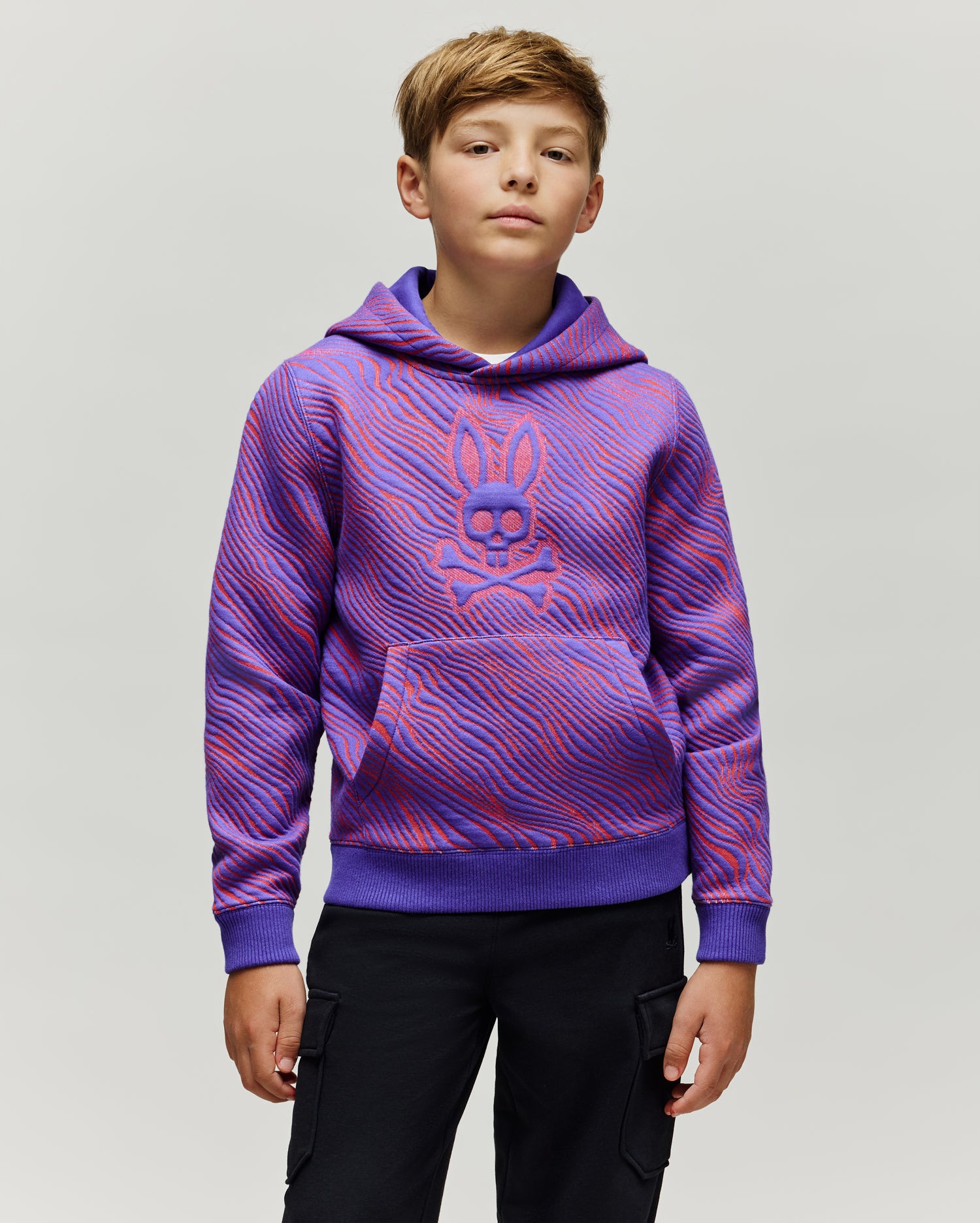 KIDS KENDRICK DOUBLE KNIT JACQUARD TEXTURED HOODIE - KT0500030 - Image 3