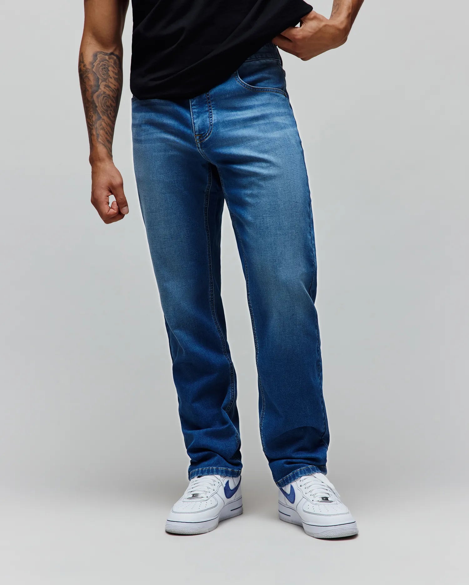 MENS ACE KNIT STRAIGHT LEG DENIM PANT - MB0600034 - Image 2