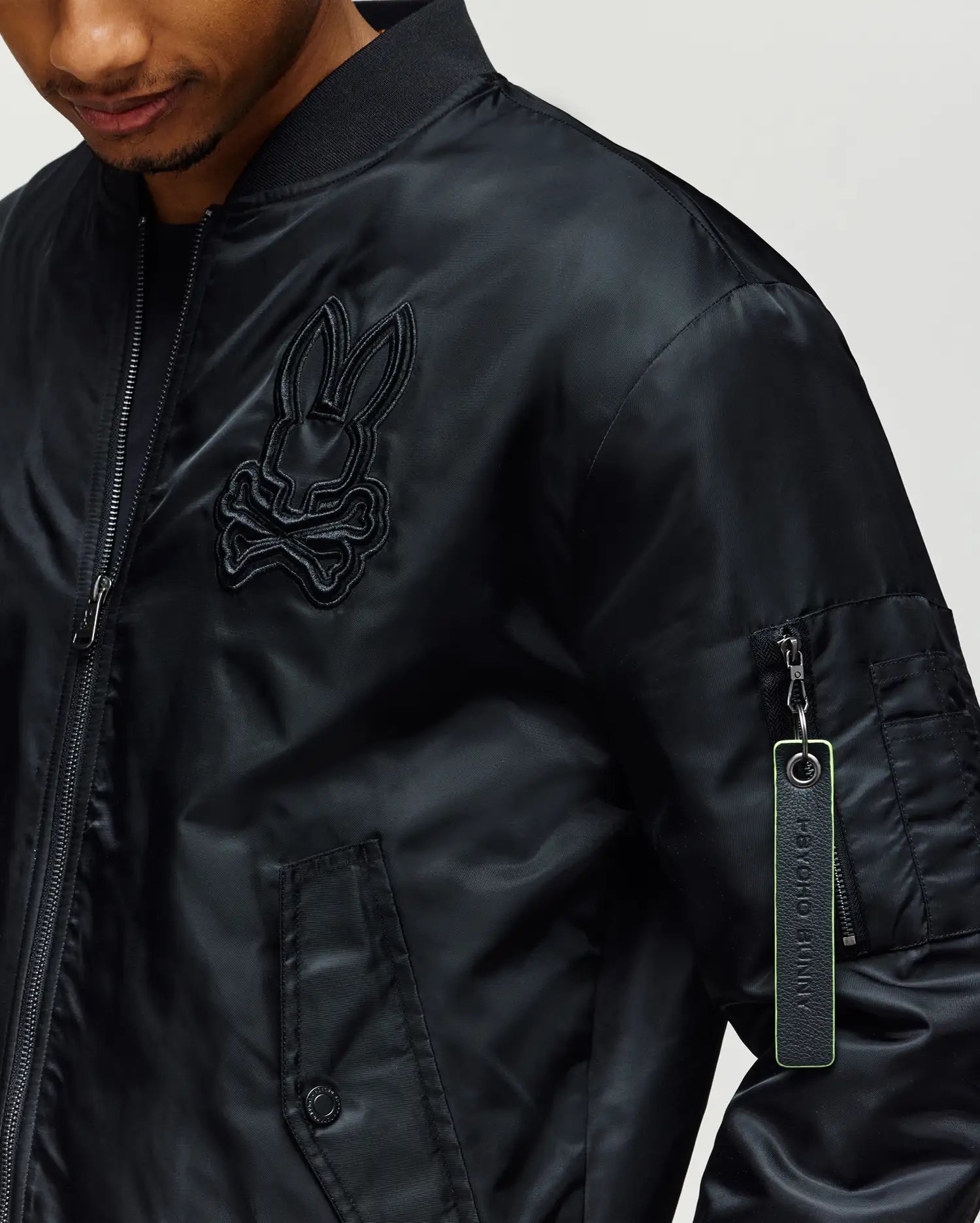 MENS DAVID OVERSIZED SATIN BOMBER - MO1100001 - Image 2