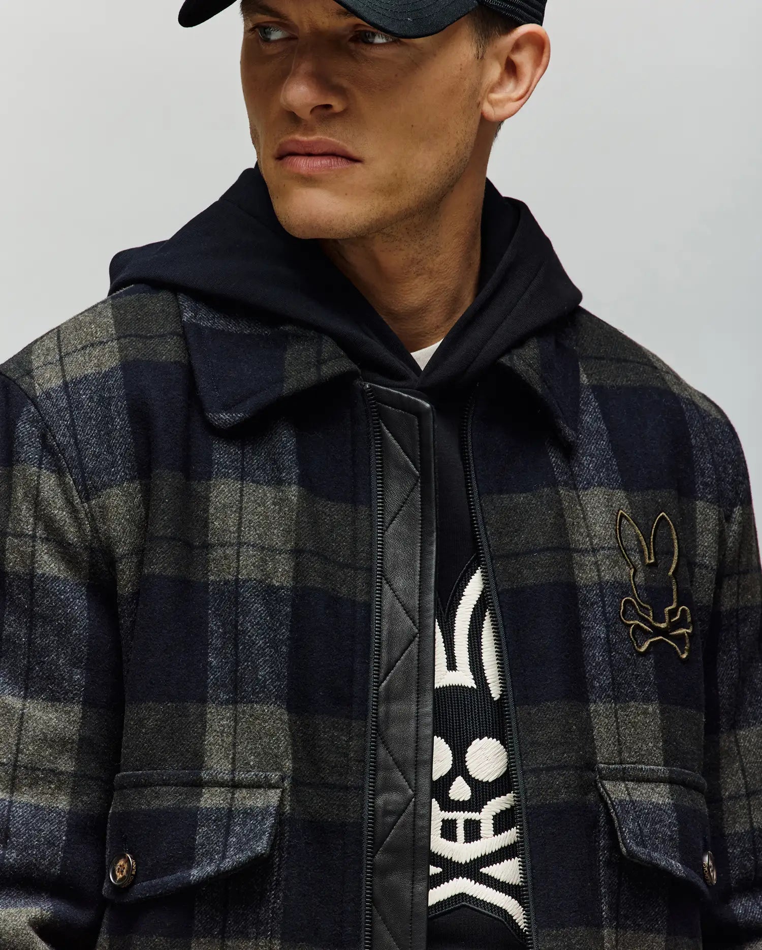 MENS GAVIN PLAID BOMBER JACKET - MO1100014 - Image 2