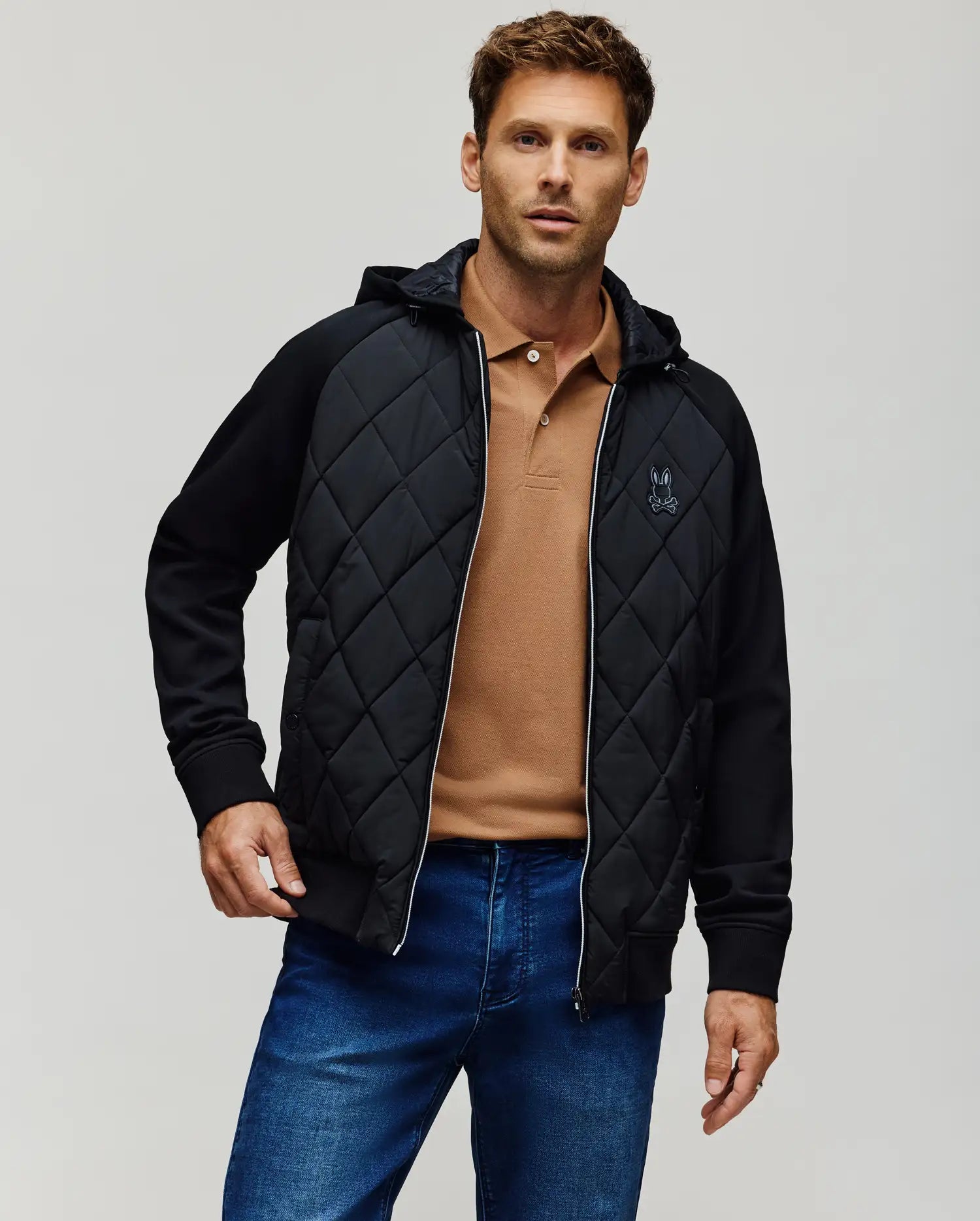 MENS CALLUM MIX MEDIA JACKET - MO1100038 - Image 3