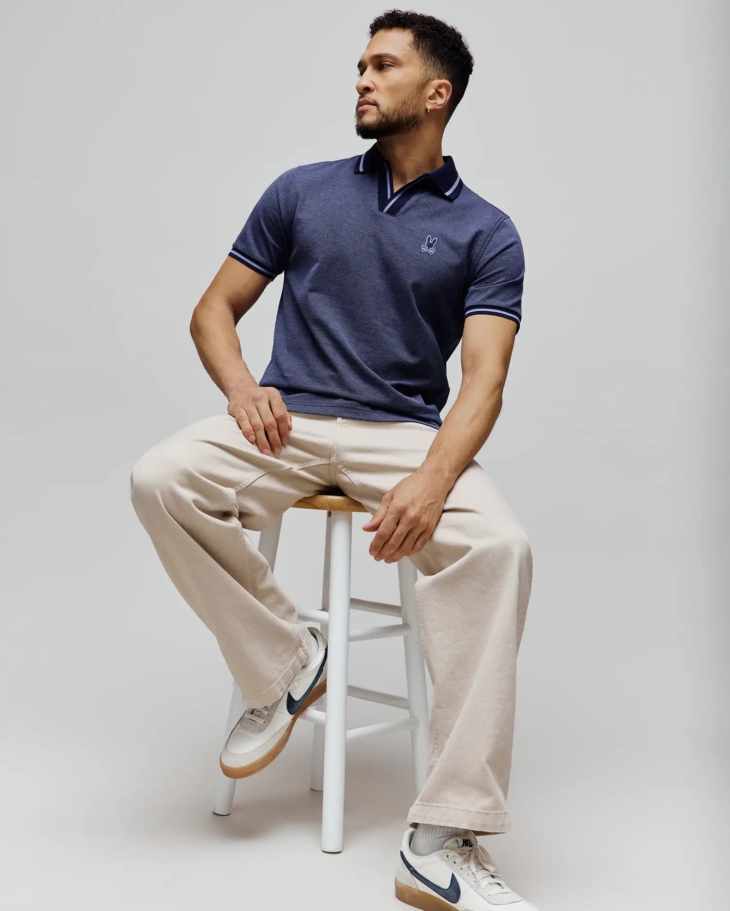 JOSIAH JOHNNY COLLAR JACQUARD POLO - MT0100234 - Image 3
