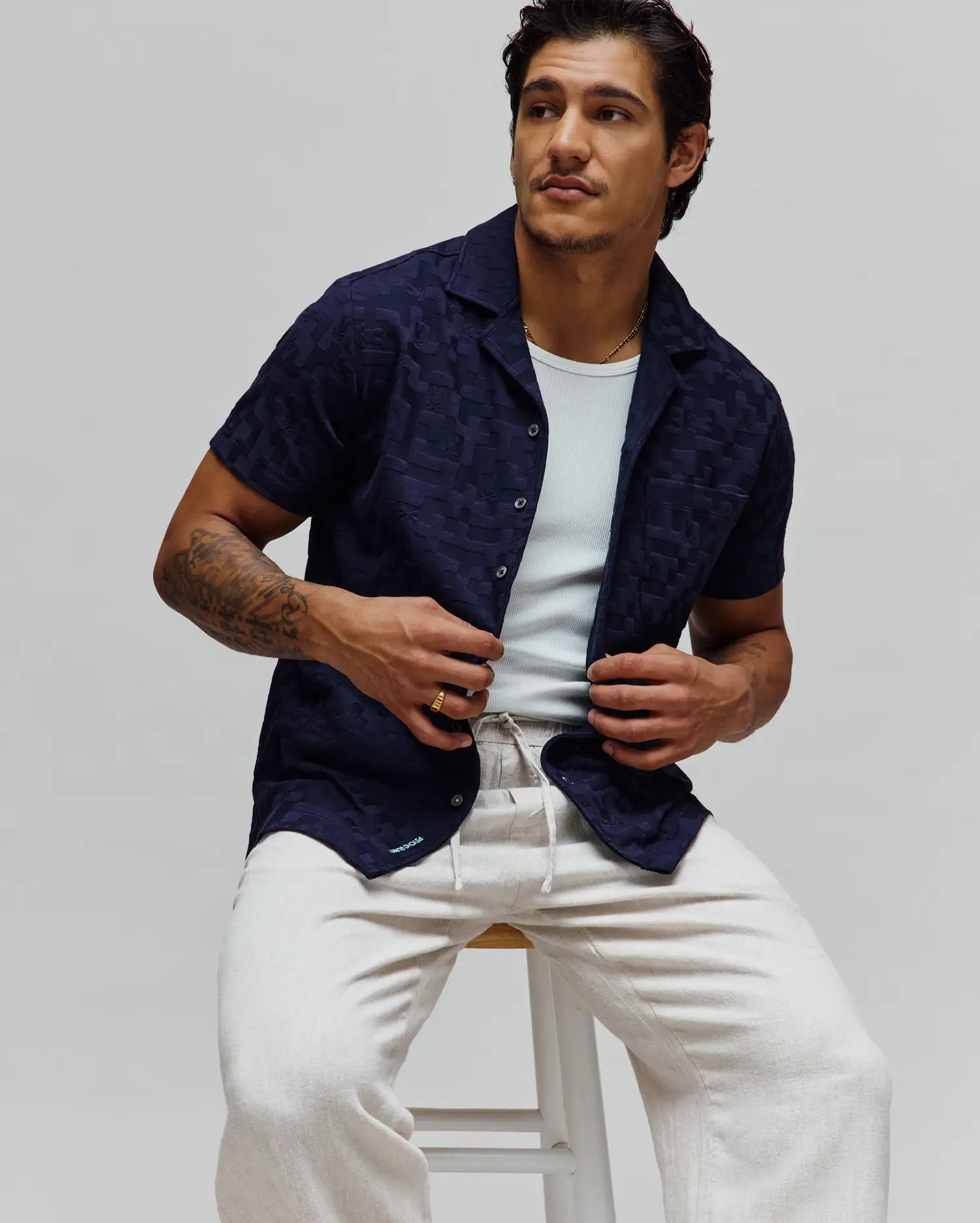 MENS JOSH JACQUARD SHIRT - MT0300071 - Image 4