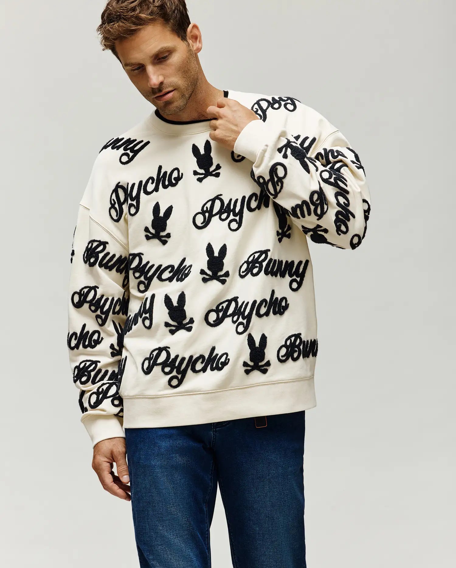MENS SKYLAR ALL OVER FUZZY CREW - MT0500104 - Image 4