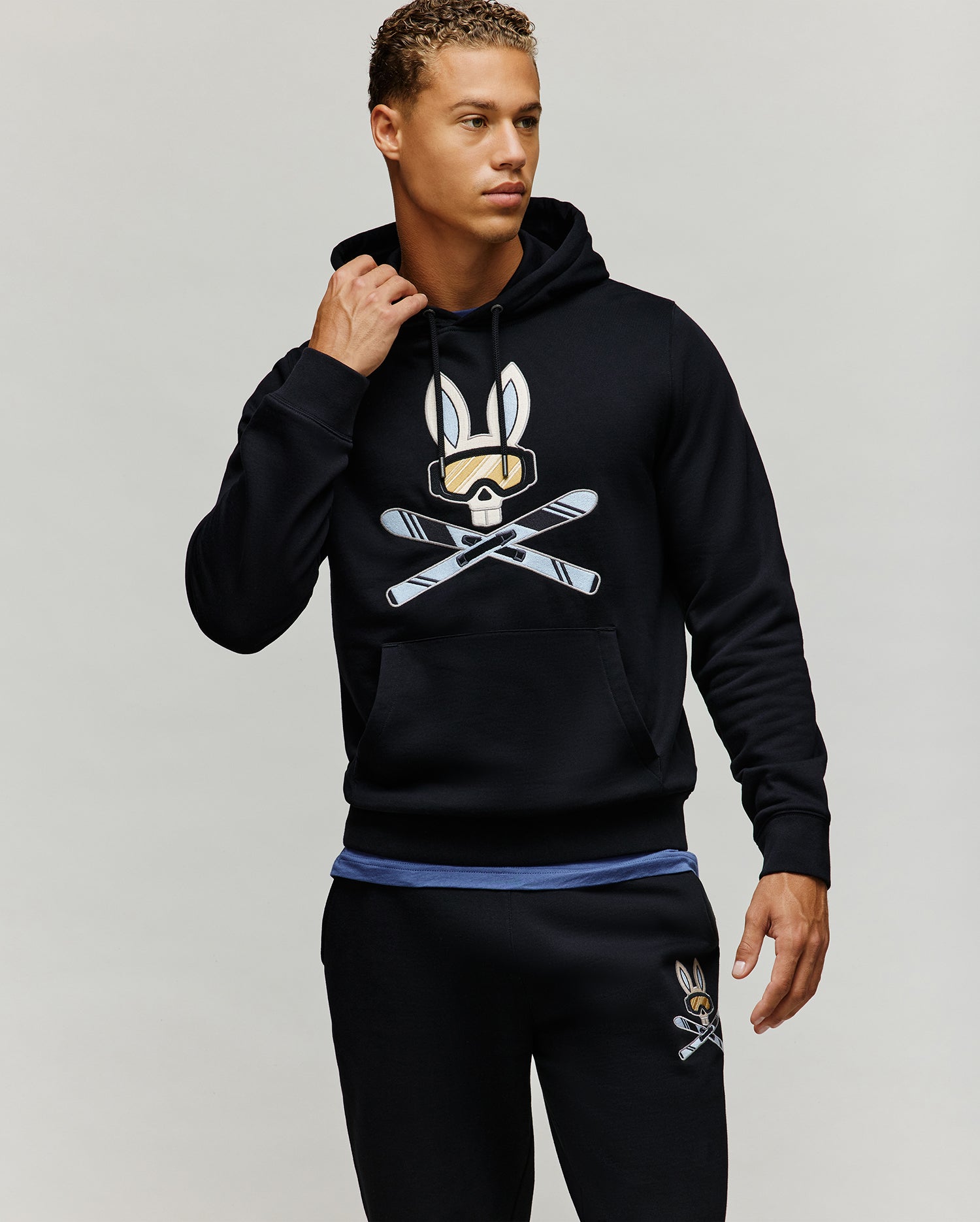 MENS INDIGO SKI BUNNY HOODIE - MT0500150